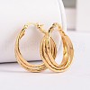 New Fashion 304 Stainless Steel Hoop Earrings EJEW-L129-17-1