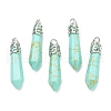 Bullet Synthetic Turquoise Pointed Pendants G-E332-C31-2