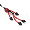 Halloween Theme Skeleton Glass Seed & Natural Black Onyx & Synthetic Turquoise Beaded Pendant Decorations HJEW-MZ00284-6