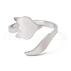 304 Stainless Steel Open Cuff Rings RJEW-Q808-02C-P-2