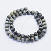 Natural Hawk's Eye Beads Strands G-L478-02-8mm-3