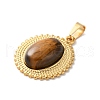 Natural Tiger Eye Pendants STAS-C120-13G-04-2