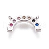 Brass Micro Pave Cubic Zirconia Charms ZIRC-E145-73A-P-2