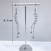 Exaggerated Clear Cubic Zirconia Tassel Dangle Earrings RO8227-5-2