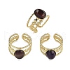 Oval Natural Amethyst Finger Rings RJEW-N046-06D-G-3