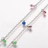 304 Stainless Steel Charm Anklets AJEW-E032-01-1