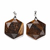 Natural Tiger Eye Pendants G-C241-02D-2