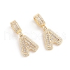 Brass Micro Pave Cubic Zirconia Pendants ZIRC-G165-13G-A-1