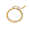 Double Layer Stainless Steel Snake Chain Anklets WG0E2ED-03-5