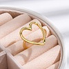Rack Plating Brass Cuff Finger Rings for Women RJEW-M028-04G-5