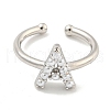 Rack Plating Brass Open Cuff Rings for Women RJEW-F162-01P-A-2