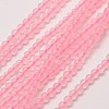 Natural Rose Quartz Round Bead Strands G-A130-3mm-13-1