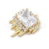 Brass Micro Pave Cubic Zirconia Pendants KK-E791-25G-2
