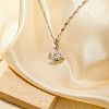Shiny Bird Brass Micro Pave Clear Cubic Zirconia Pendant Necklaces IR0521-1