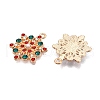 Alloy Snowflake Pendants ENAM-T020-10B-1-1