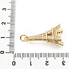 Brass Micro Pave Cubic Zirconia Pendants KK-N268-04G-2
