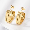 304 Stainless Steel Stud Earrings EJEW-G423-33A-G-1