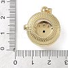 Brass Micro Pave Cubic Zirconia with Glass Pendents KK-Q815-02G-04-3