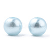 Spray Painted ABS Plastic Imitation Pearl Beads OACR-T015-05A-07-2