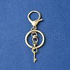 304 Stainless Steel Initial Letter Key Charm Keychains KEYC-YW00004-03-2