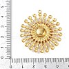 304 Stainless Steel and Resin Flower Pendants STAS-R170-03G-03-3