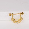 Brass Clear Cubic Zirconia Flower Nipple Rings WG1033C-02-1