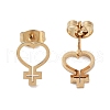 PVD Vacuum Plating 304 Stainless Steel Stud Earrings for Women EJEW-A048-24G-2