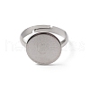 Non-Tarnish 304 Stainless Steel Pad Ring Settings STAS-K278-11E-P-2