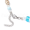 Summer Beach Natural Shell & Glass & Synthetic Turquoise Beaded Necklaces for Women NJEW-JN05247-6