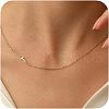 Brass Initial Link Chain Necklaces for Women FS-WG848C9-20-1