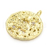 Brass Micro Pave Clear Cubic Zirconia Pendants FIND-Z044-06A-2
