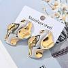 304 Stainless Steel Folds Stud Earrings EJEW-Z084-03GP-03-1