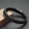 Braided Imitation Leather Cord Bangles for Men WGDB0D2-01-3