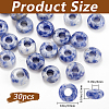 SOFPLATE 30Pcs Natural Blue Spot Jasper European Beads G-SP0001-01A-05-2