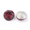 Pointed Back & Back Plated Glass Rhinestone Cabochons X-RGLA-J012-10mm-208-2