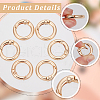 Beebeecraft 20Pcs Alloy Spring Gate Rings FIND-BBC0002-21G-6