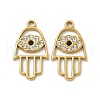 304 Stainless Steel Rhinestone Pendants STAS-I322-36G-02-1