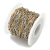 304 Stainless Steel Two Tone Paperclip Chains CHS-Z005-05GP-1