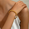 Fashionable Vintage Real 18K Gold Plated Brass Hollow Ethnic Pattern Open Cuff Bracelets for Women MW4926-1