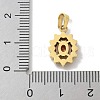 Ion Plating(IP) 304 Stainless Steel Micro Pave Cubic Zirconia Pendants STAS-Z107-05G-04-3