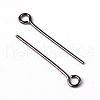 Gunmetal Plated Brass Eye Pin Jewery Making Findings X-EPC2.0cm-B-2