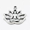 Tibetan Style Alloy Yoga Theme Pendants TIBE-S301-005AS-RS-1