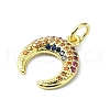 Brass Micro Pave Cubic Zirconia Pendants KK-H475-15G-02-2