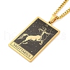 304 Stainless Steel Tarot Pendant Necklaces NJEW-A026-01G-09-2