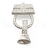 925 Sterling Silver Micro Pave Clear Cubic Zirconia Fold Over Clasps STER-U006-02P-1