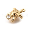 Brass Pave Clear Cubic Zirconia Charms KK-C096-14A-G-2