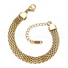 Ion Plating(IP) 304 Stainless Steel Mesh Chain Bracelet X-BJEW-G669-14G-4