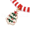 Elegant Christmas Handmade Polymer Clay Heishi Beaded Stretch Bracelets MV9996-21-2