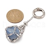 304 Stainless Steel Macrame Pouch Empty Stone Holder Pendant Decoration HJEW-JM01184-02-3