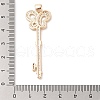 Brass Micro Pave Clear Cubic Zirconia Pendants KK-S388-02G-01-3